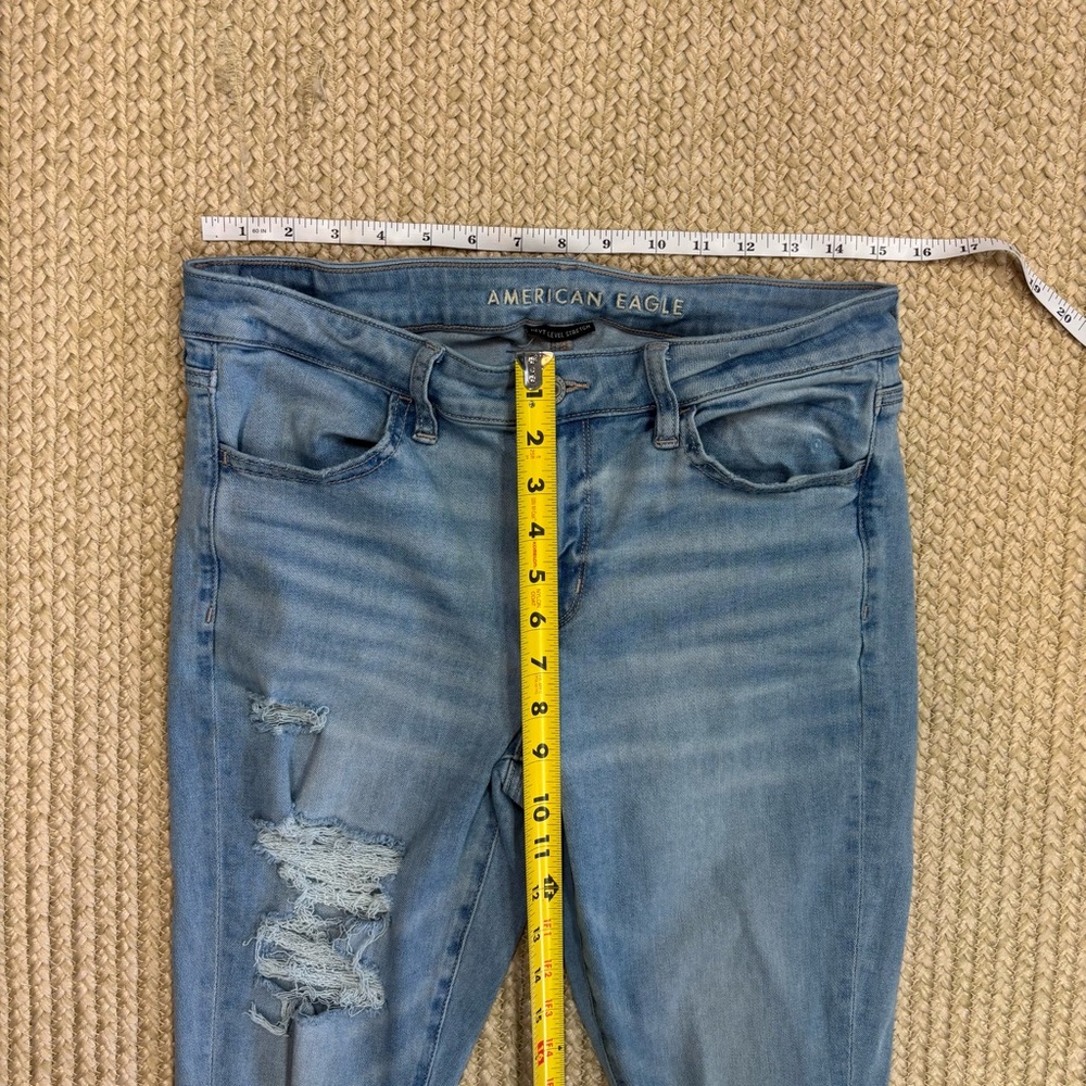 American Eagle Sz 10 Short Jeggings Bundle(2) Distressed Next Level Stretch - Picture 4 of 16